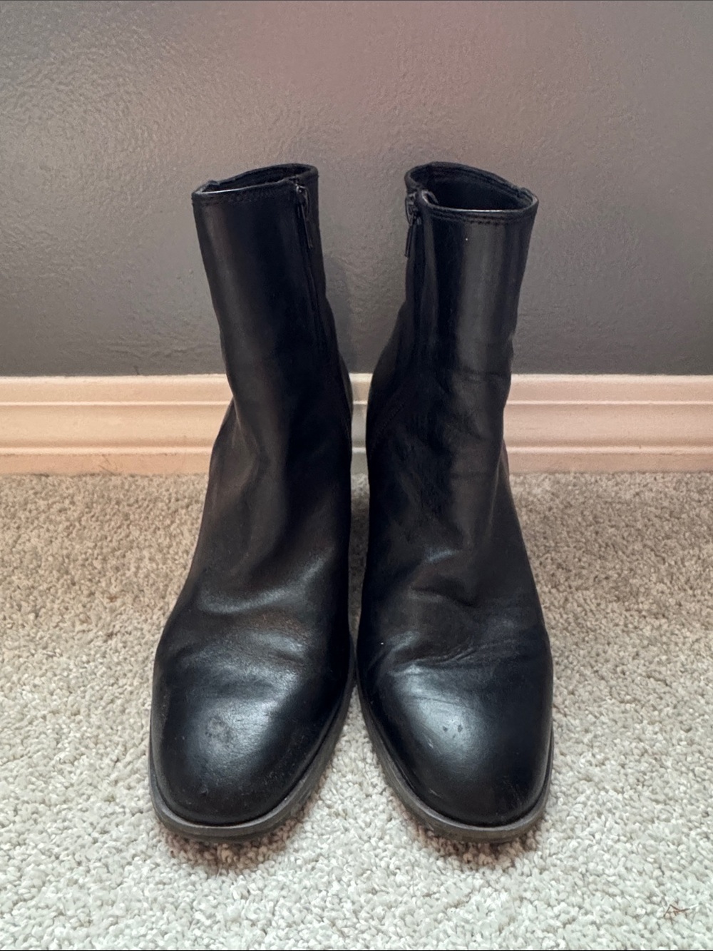 Lucky Brand Black Leather Ankle Boots